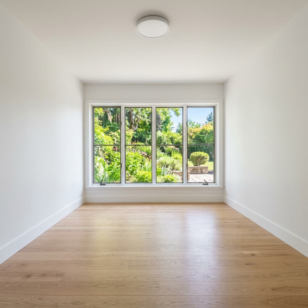 Empty room before virtual design